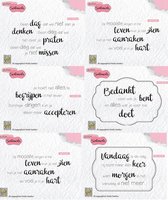 5 Tekst Transparante Stempels - Dutch Sentiments - Maak mooie Kaarten en Scrapbook