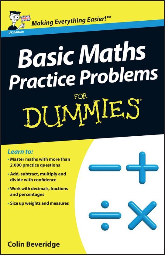 Basic Maths Practice Problems for Dummies - cover