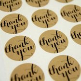 Thank you - Stickers - Leuk voor uitdeelzakjes - Bruiloft - Babyshower - Vrijgezellenfeest - Bedankjes – Kraamvisite - Speciale gelegenheden – 12 Stuks