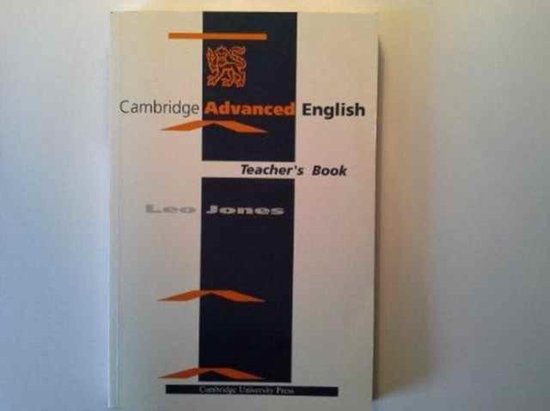 Cambridge Advanced English Teachers Book Leo Jones 9780521336987 Boeken