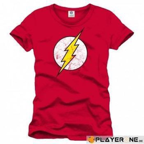 FLASH - T-Shirt Red Flash Cracked Logo 
