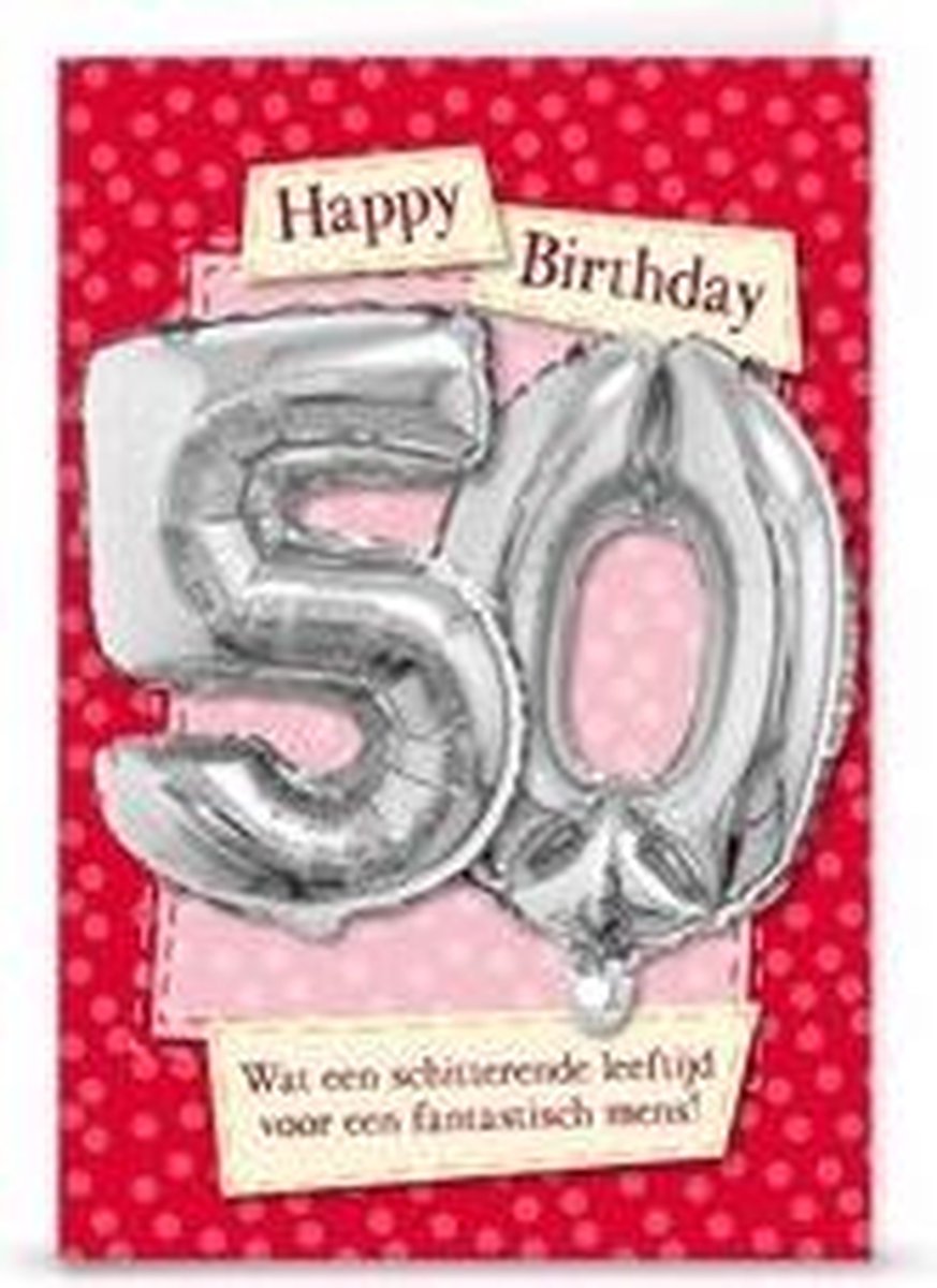 Miko - Kaart - Leeftijdballon - 50 Jaar