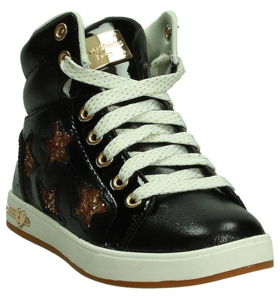 bol.com | Skechers - 84320 - Sneaker hoog sportief - Meisjes - Maat 31 -  Zwart - BKGD Black Gold