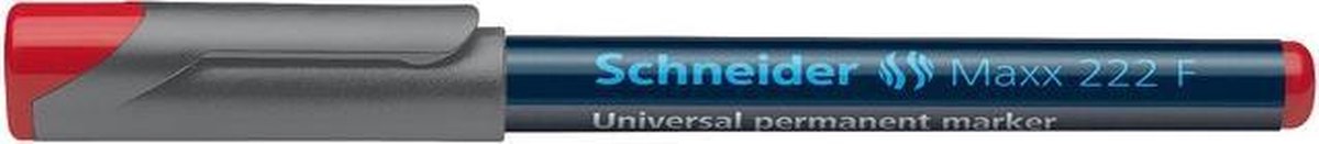 universele marker Schneider Maxx 222 F permanent rood doos met 10 stuks