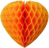 Oranje decoratie hart 30 cm