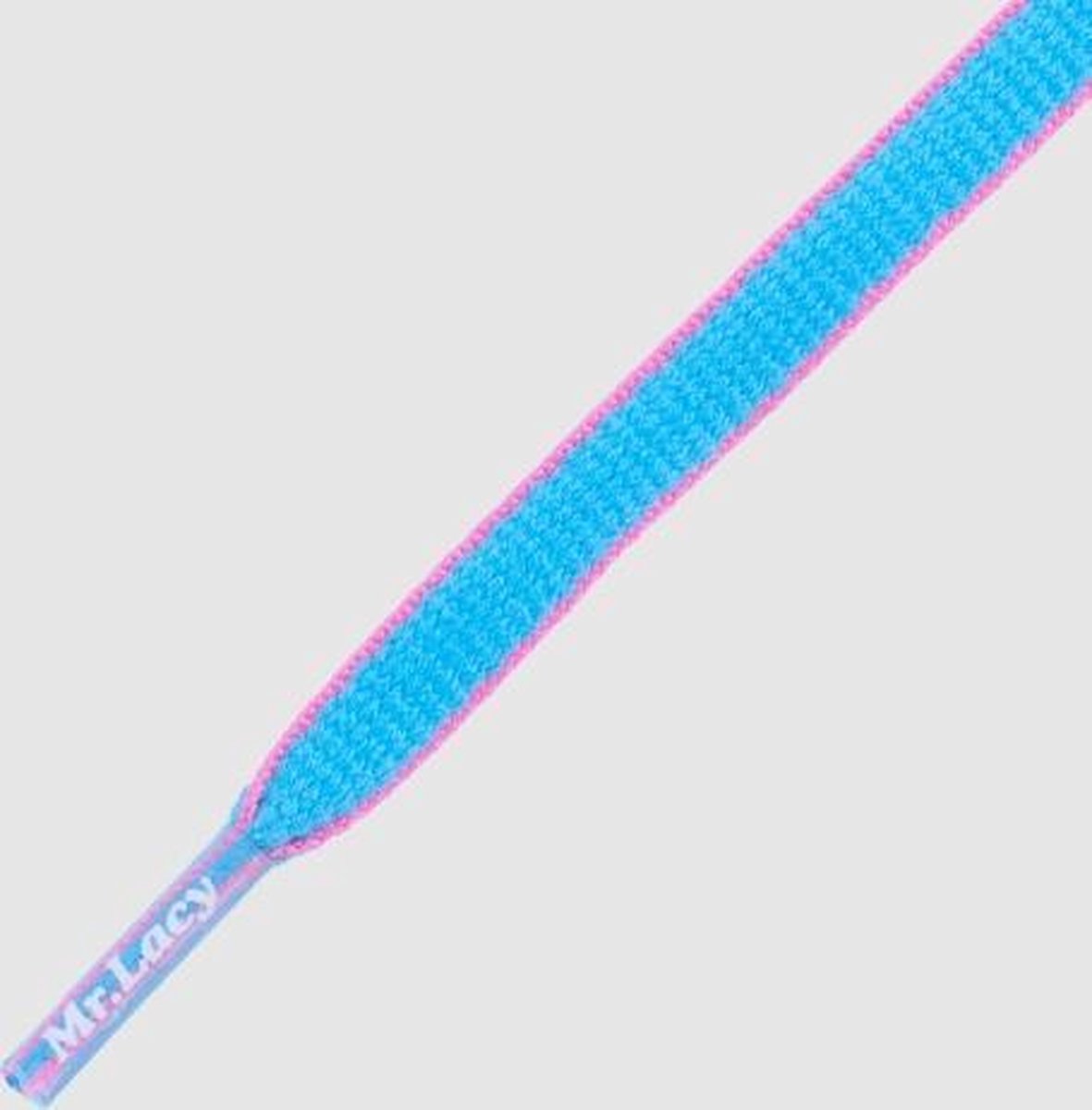 8 mm x 130 cm Ovaal Blauw Roze - Slimmies Two Tone Mr.Lacy veters