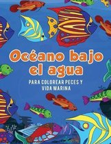 Oc�ano bajo el agua para colorear peces y vida marina