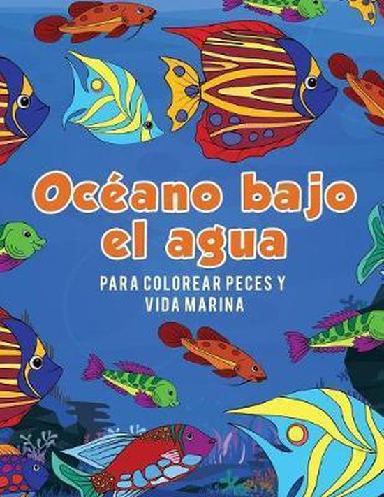Océano bajo el agua para colorear peces y vida marina - cover