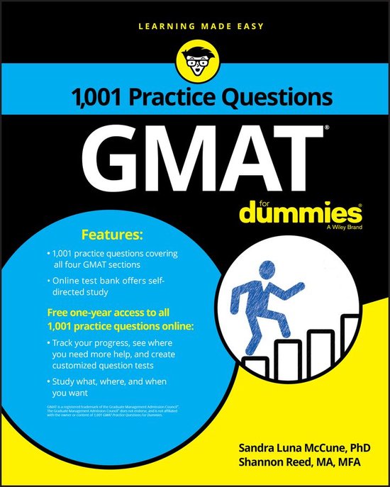 GMAT: 1,001 Practice Questions For Dummies - cover