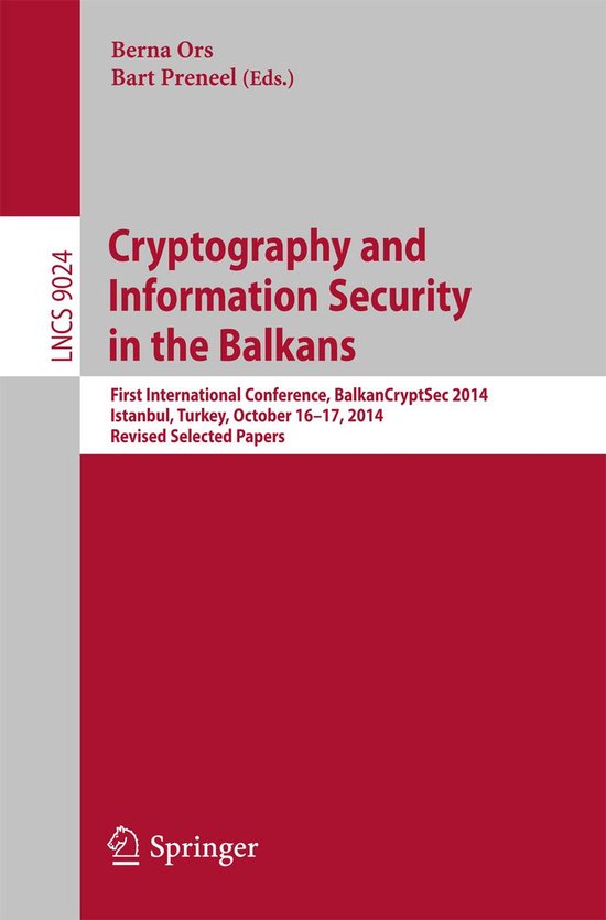 Springer Nature Proceedings Computer Science - Cryptography  ... - cover
