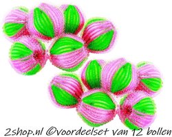 Anti-Pluis Wasbal Set - Wasballen Wasbol -Nylon Wasmachine Ballen- Pluisballen 12 Stuks universeel