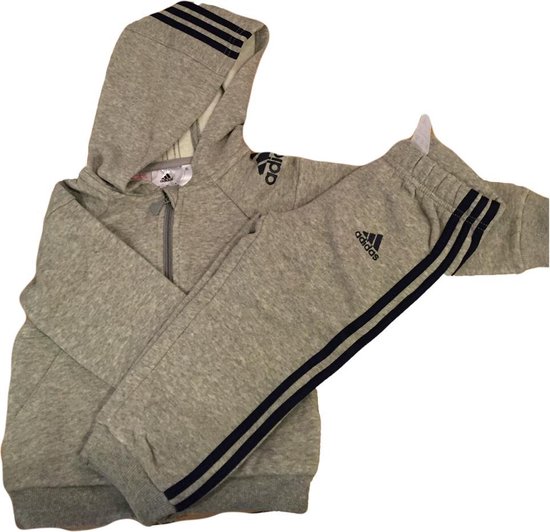 leerplan Scheiden Verwisselbaar Adidas Baby Trainingspak - Grijs/Navy - Maat 80 | bol.com