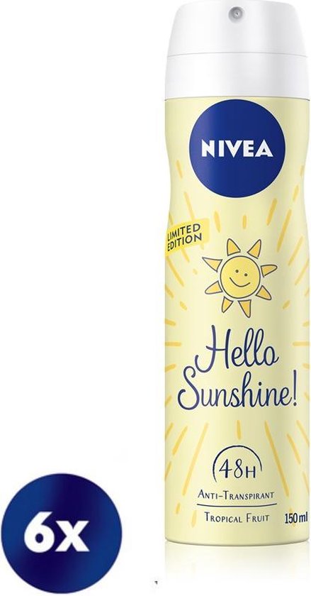 Nivea Deo Spray - Hello Sunshine - Voordeelverpakking - 6 x 150 ml - NIVEA