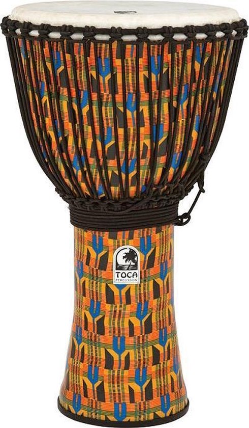 Toca SFDJ-12K Synergy Freestyle Djembe Rope Kente Cloth djembé | bol