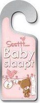 Sssttt... Baby Slaapt - It's A Girl Deurhanger Metaal