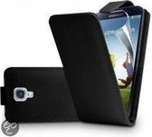 Zwart cover tasje flip hoesje Galaxy I9500 S4 +  Screenprotector!