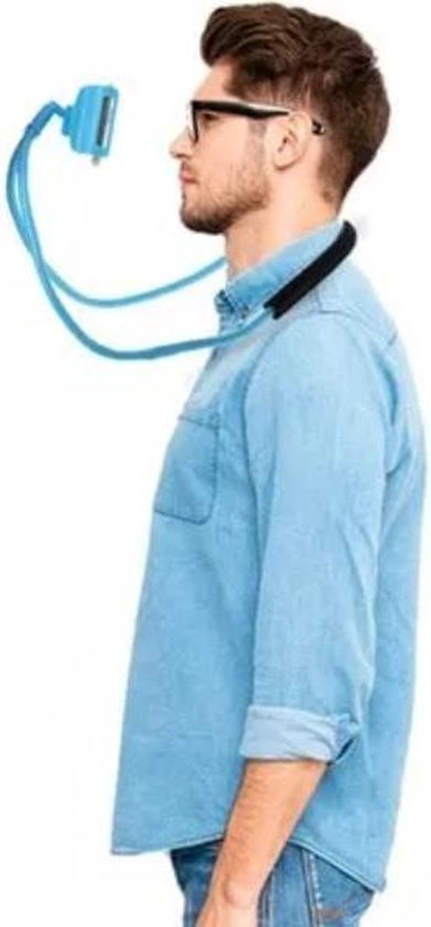 Lazy neck telefoonhouder - buigbaar en universeel - Ntech - Blauw | bol.com