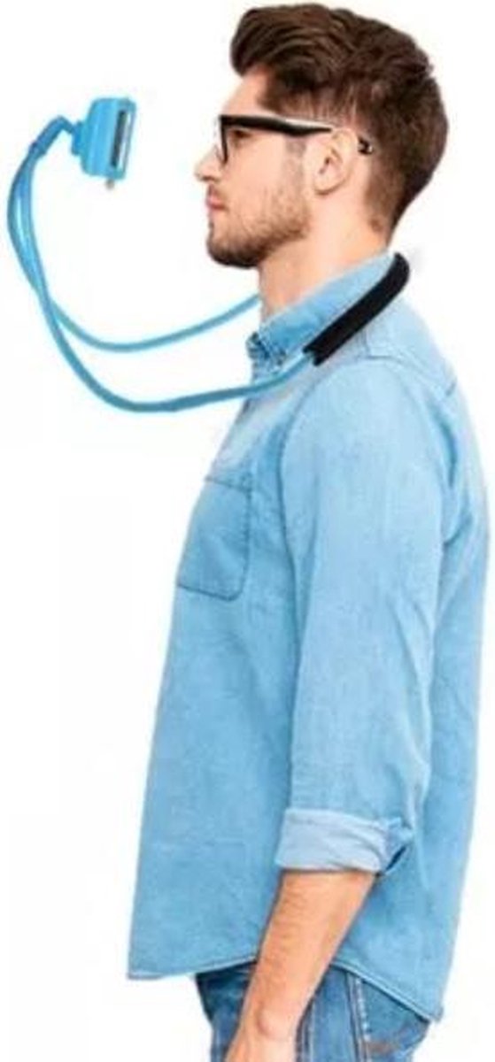 Lazy neck telefoonhouder - buigbaar en universeel - Ntech - Blauw