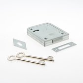 Nemef 91/11 - Opleg deurslot - Voor buiten - en binnendeuren - Doornmaat 70mm - Met sluitplaat - Met 2 sleutels