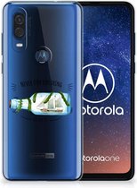 Coque Téléphone pour Motorola One Vision Case Cover Boho Bottle
