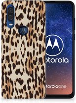 Motorola One Vision TPU Hoesje Leopard