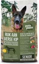 Pets Place Naturals Senior Large Breed - Hondenvoer - Kip - 12 kg