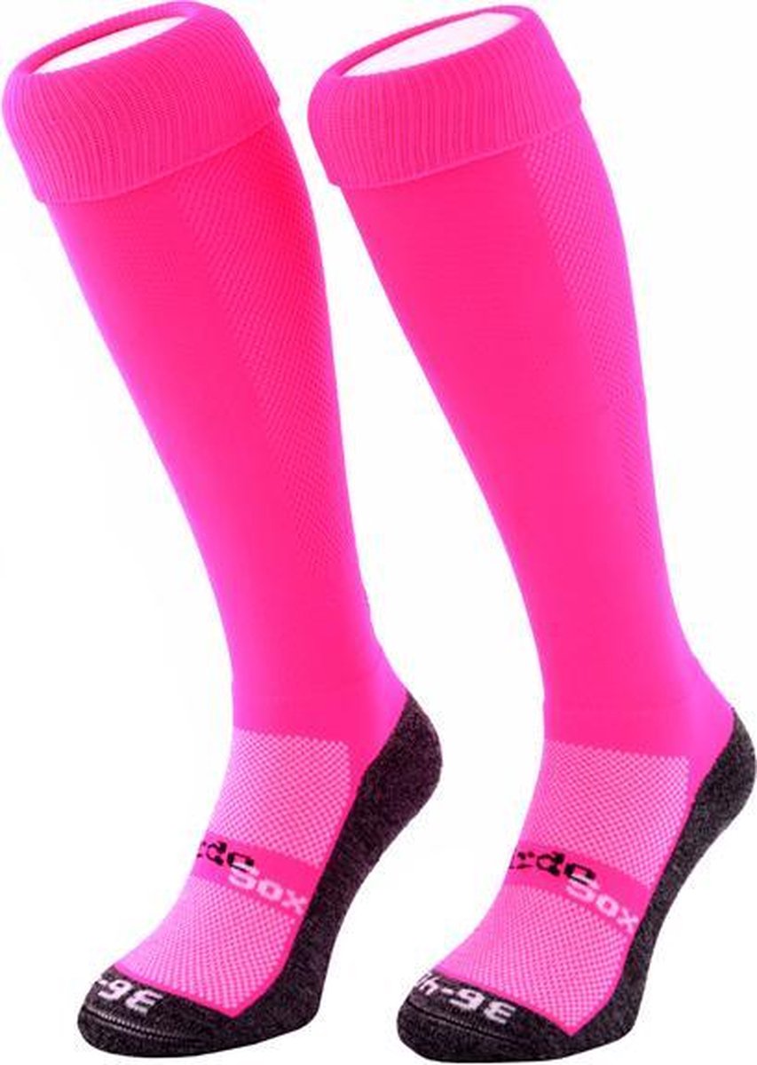 WeirdoSox sportsokken Fluor Roze, hockeysokken, voetbalsokken - Maat 36/40