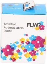 FLWR - Labelprinterrol / 99010 / S0722370 Wit - geschikt voor Dymo