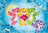 Fotobehang - Vlies Behang - Regenboog Teddyberen - Kinderbehang - 416 x 254 cm