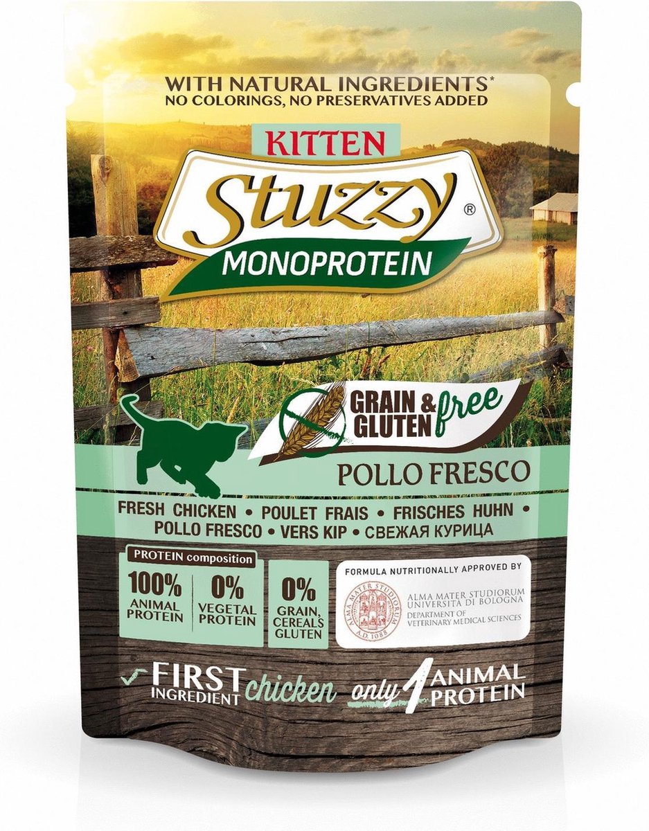 Stuzzy Stuzzy Kitten No Grain Pouch - Kattenvoer - Kip 85 g