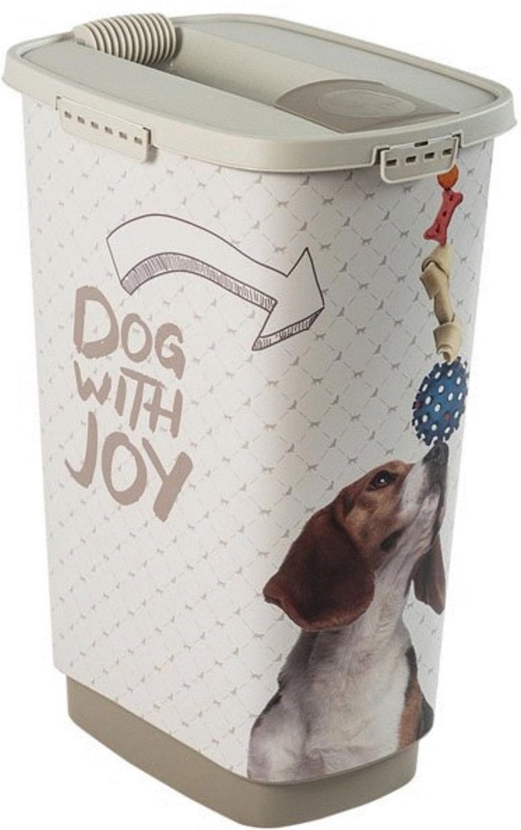 Bol.com Rotho Mypet Voedselopslag Cody 50 Liter Antraciet/wit aanbieding