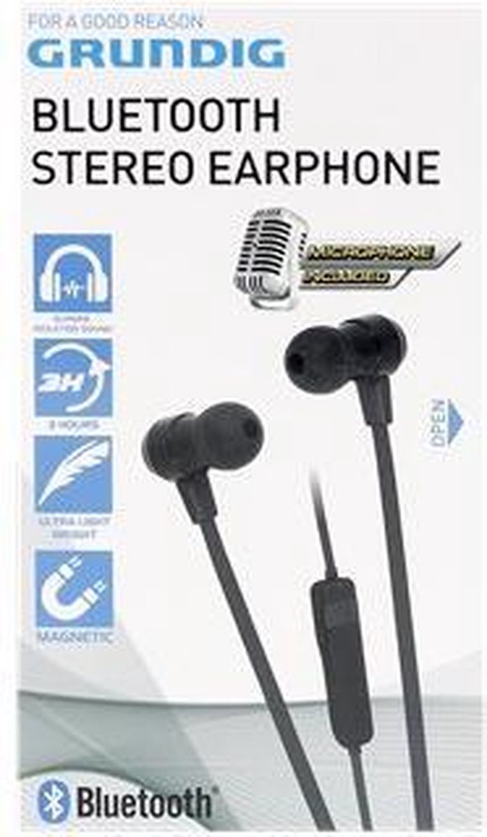 Exclusief Gasvormig bijvoeglijk naamwoord Grundig Bluetooth Stereo earphone | bol.com