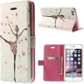 PU Leren Vrouw Rhinestone Wallet iPhone 6(s) plus - Dansen