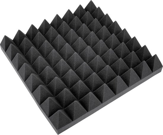 Mousse acoustique studio OMNITRONIC 50x50cm - Pyramide - isolation