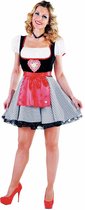 Magic Design Dirndl Dames Polyester Rood/zwart/wit Maat S