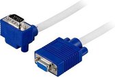 Deltaco RGB-9B 3m VGA (D-Sub) Blauw, Wit VGA kabel