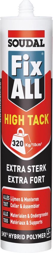 Soudal Fix All High Tack WIT 290ml - 12 KOKERS - Soudal