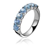 ZINZI zilveren ring blauw ZIR1000B