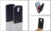 LELYCASE Zwart Premium Lederen Flip Case Hoesje LG G Pro 2