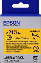 Epson Label Cartridge Heat Shrink Tube (HST) LK-7YBA21 Black/Yellow D21mm (2.5m)