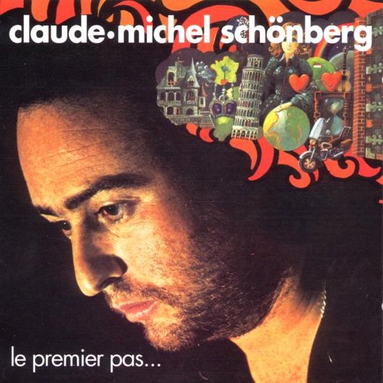 Portret van Claude-Michel Schönberg, "le premier pas..." staat onderaan.
