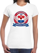 Wit Toppers drinking team t-shirt / t-shirt wit dames -  Toppers 2019 kleding L