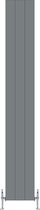 Design radiator verticaal aluminium mat grijs 180x28cm809 watt- Eastbrook Malmesbury