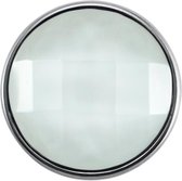 Quiges - Drukknoop Mini 12mm Geslepen Glas Wit - EBCMK069