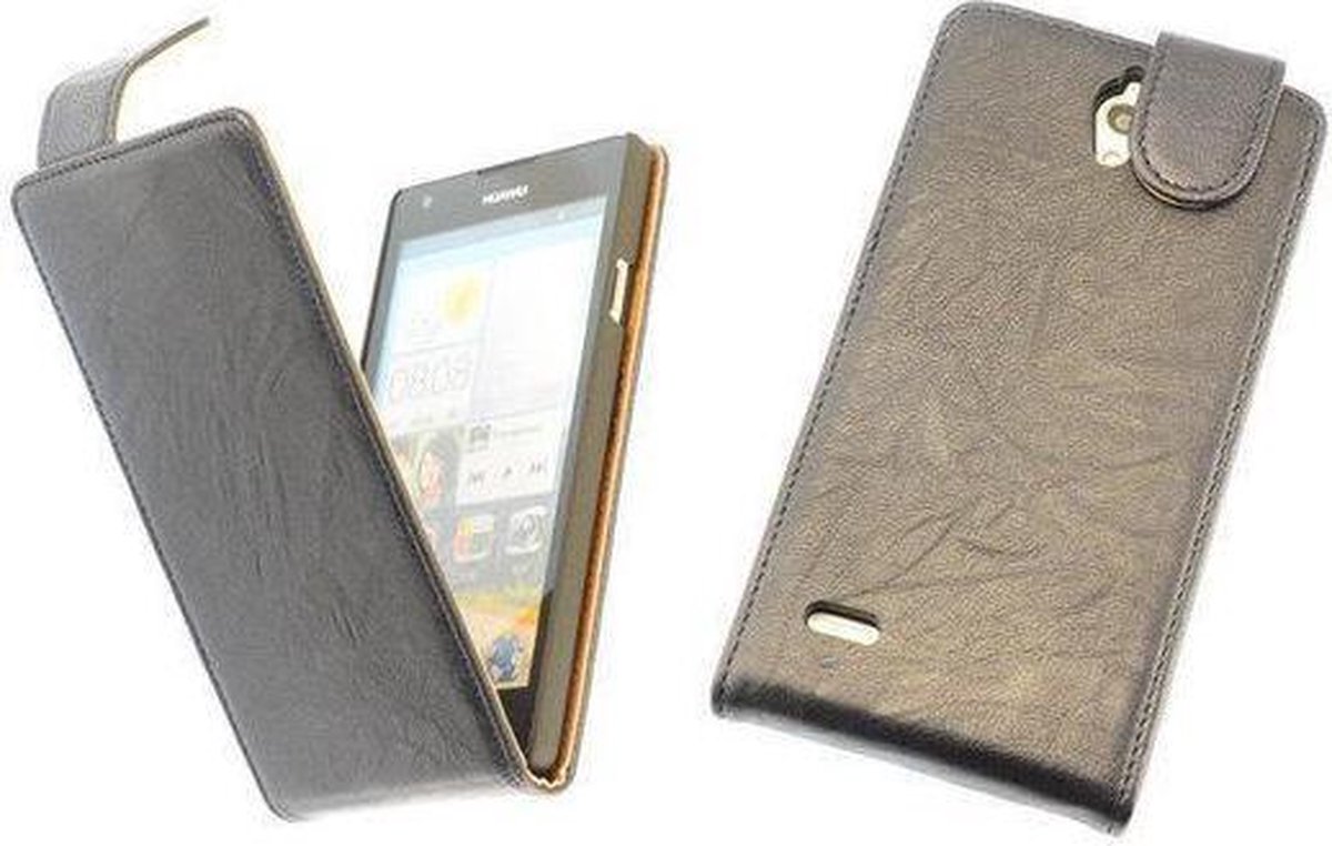 BestCases NaveyBlue Kreukelleer Flipcase Huawei Ascend G700