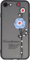 Blauw Love Forever back case Hoesje voor Apple iPhone 7 / 8