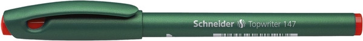 fineliner Schneider Topwriter 147 0,6 mm rood doos met 10 stuks