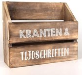 Houten Krantenbak 32x25cm - Kleur Naturel - Tijdschriftenbak - Lectuurbak