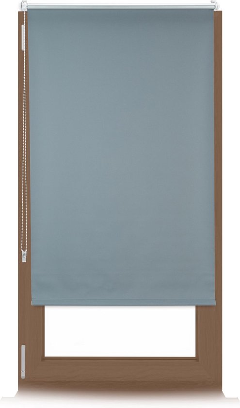 Relaxdays Store à enrouleur occultant gris - store enrouleur thermique sans perçage - mécanisme de traction 60x160cm