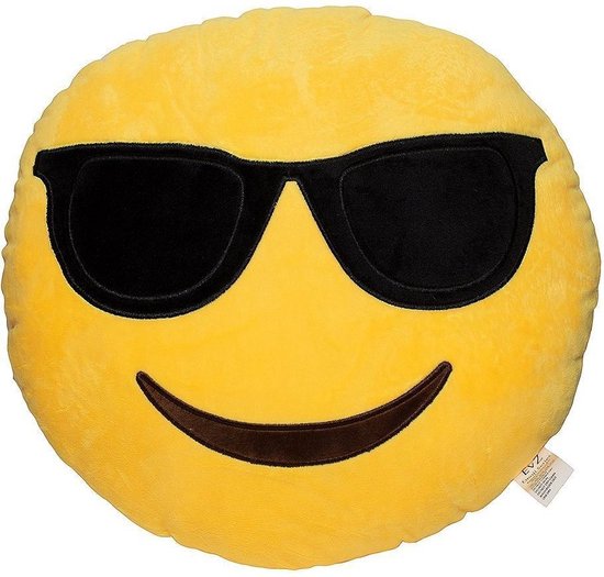 gazon in het midden van niets talent Emoji Emoticon Smiley Kussen-Cool | bol.com